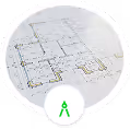 Grundrissplan als Symbol für Planung und Konzeption